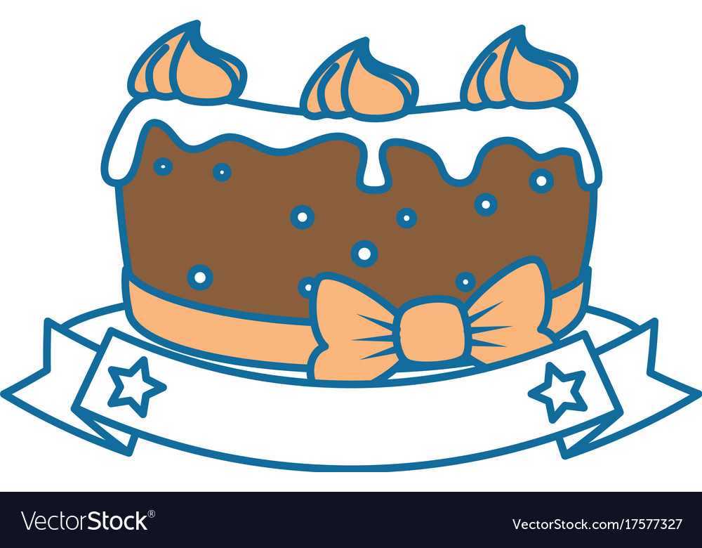Köstlicher Kuchen mit Band