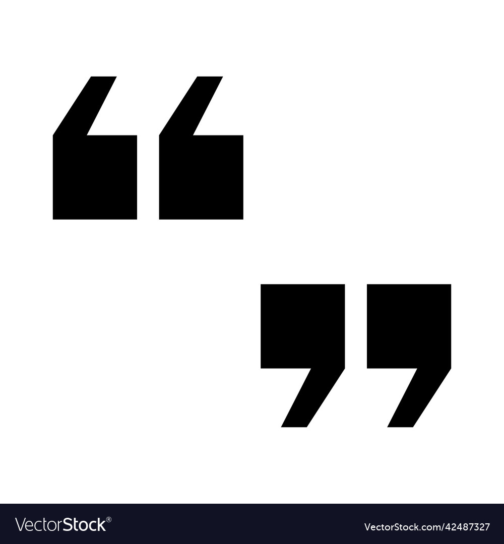 Double quotation icon simple