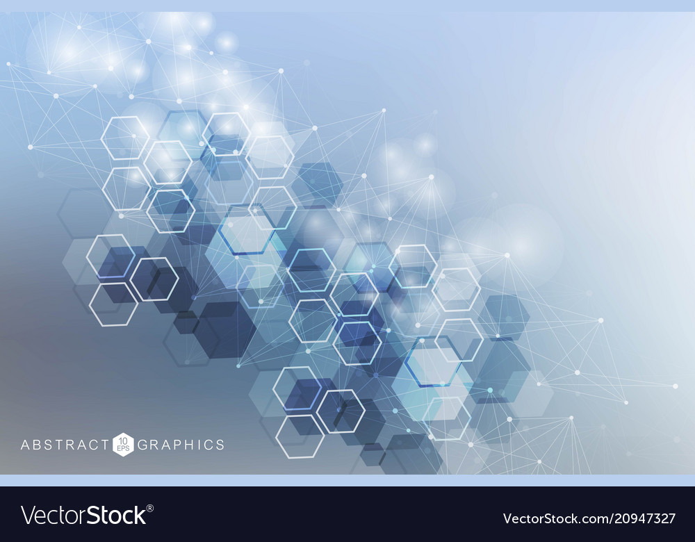 Hexagonale abstrakte Hintergrund große Daten