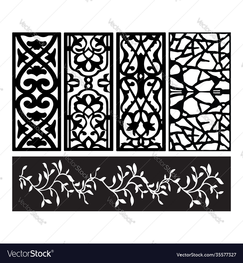 Laser cutting pattern design Vector Image Laser cutting pattern design