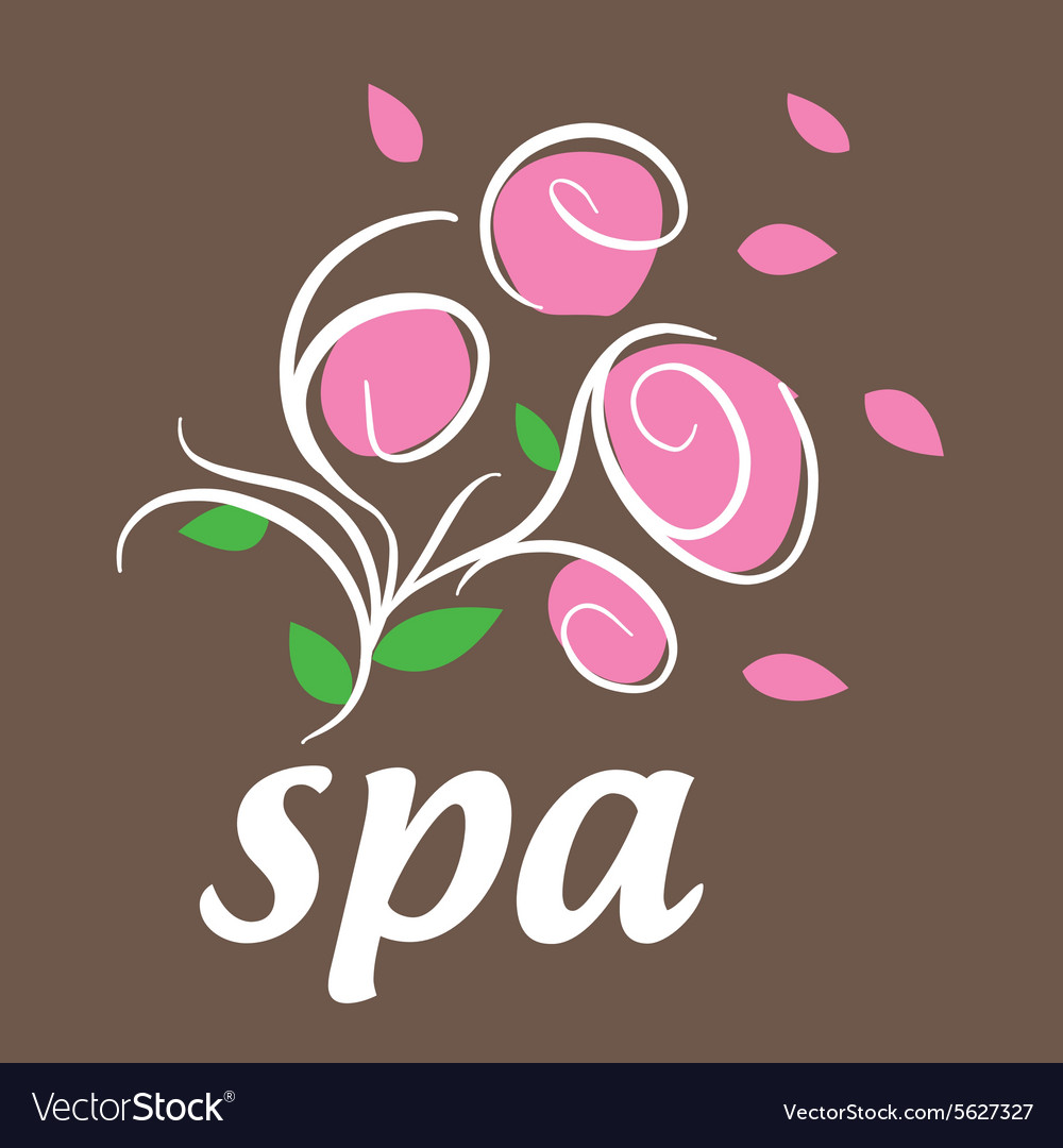 Logo flowers for spa salon Royalty Free Vector Image