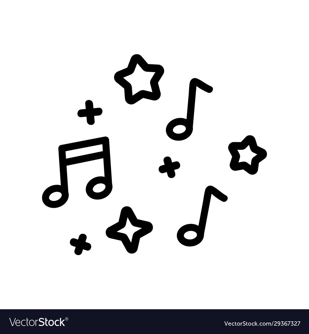 Notes audio icon isolated contour vector image Notes audio icon isolated contour