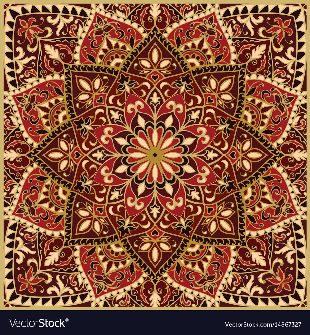 Ornate red pattern