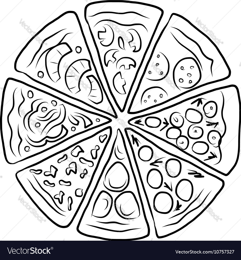 Free pizza  Vector Art