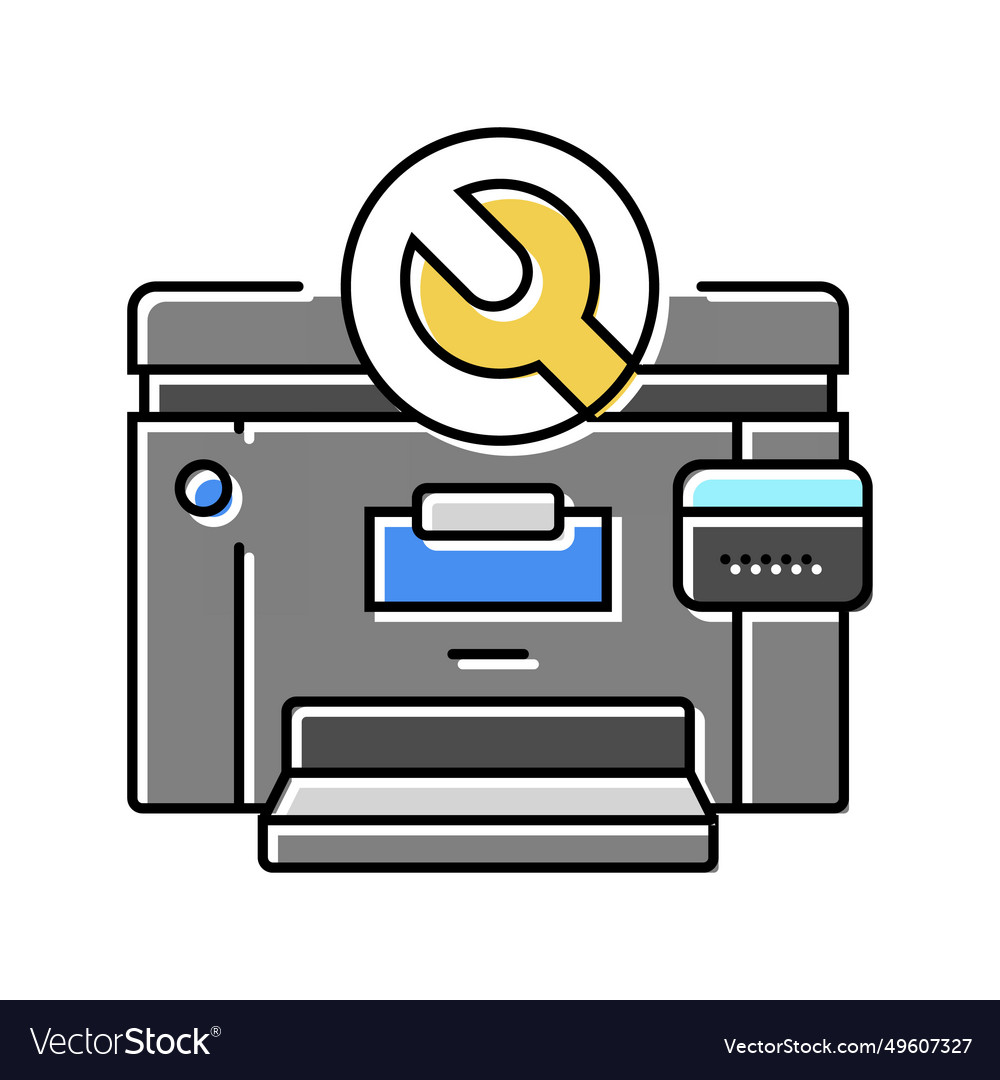 Printer fixing repair computer color icon