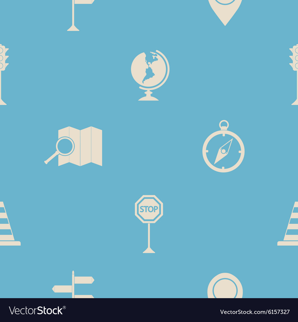 Seamless background with map and location sign