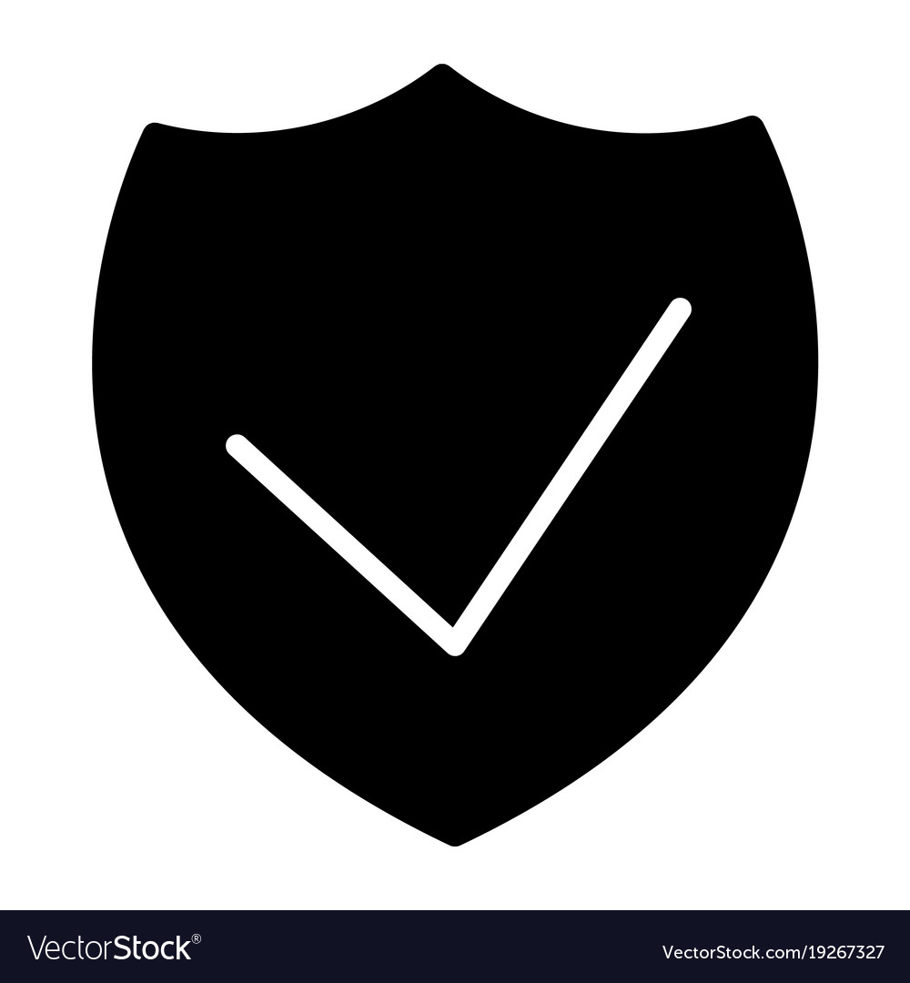 Security shield silhouette icon 48x48