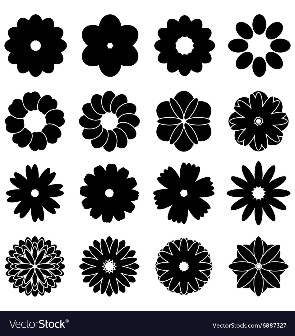 Simple flowers Royalty Free Vector Image - VectorStock