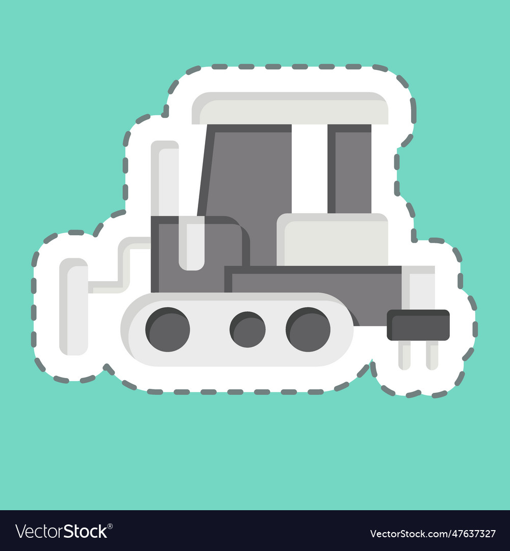 Sticker line cut bulldozer related