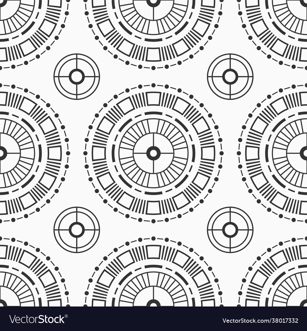 Abstract seamless pattern with circle shapes vector image Abstract seamless pattern with circle shapes