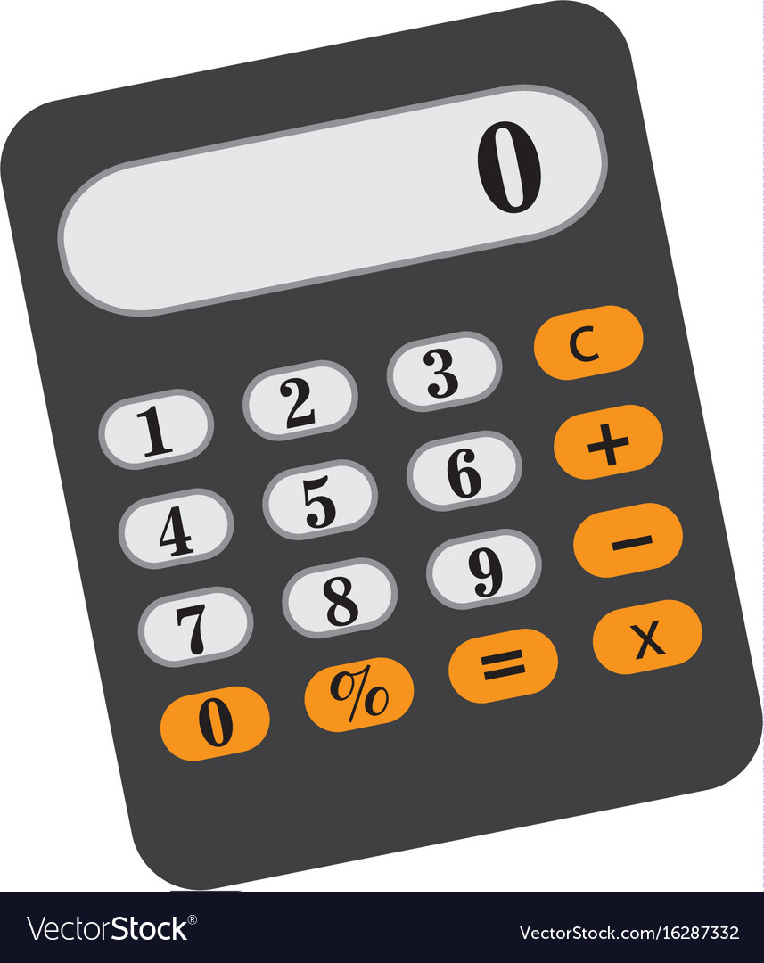 Calculator icon flat cartoon style isolated