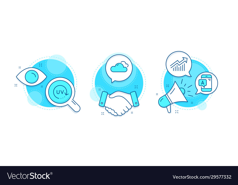 Cloudy weather demand curve and ab testing icons Vector Image Cloudy weather demand curve and ab testing icons