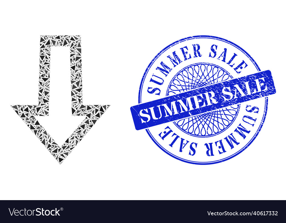 Distress summer sale stamp and triangle arrow down