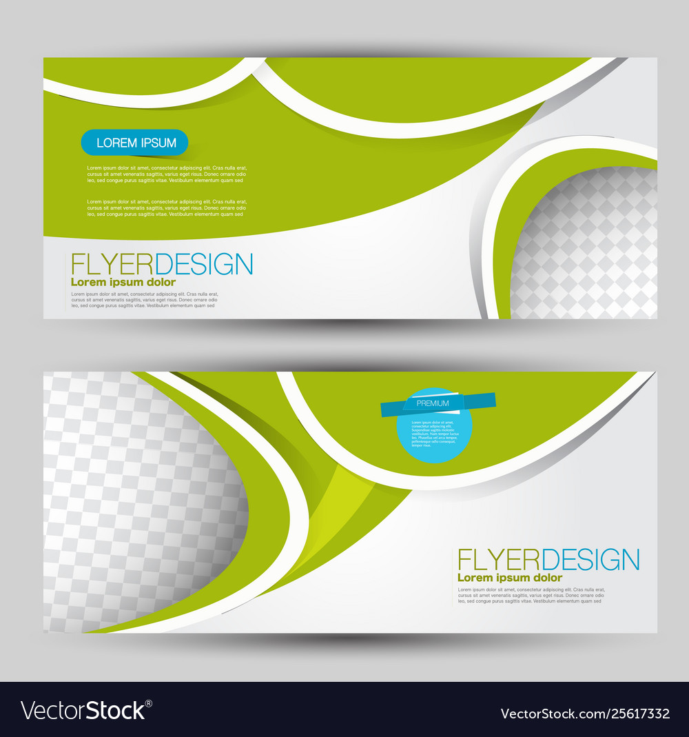 Flyer banner or web header template set