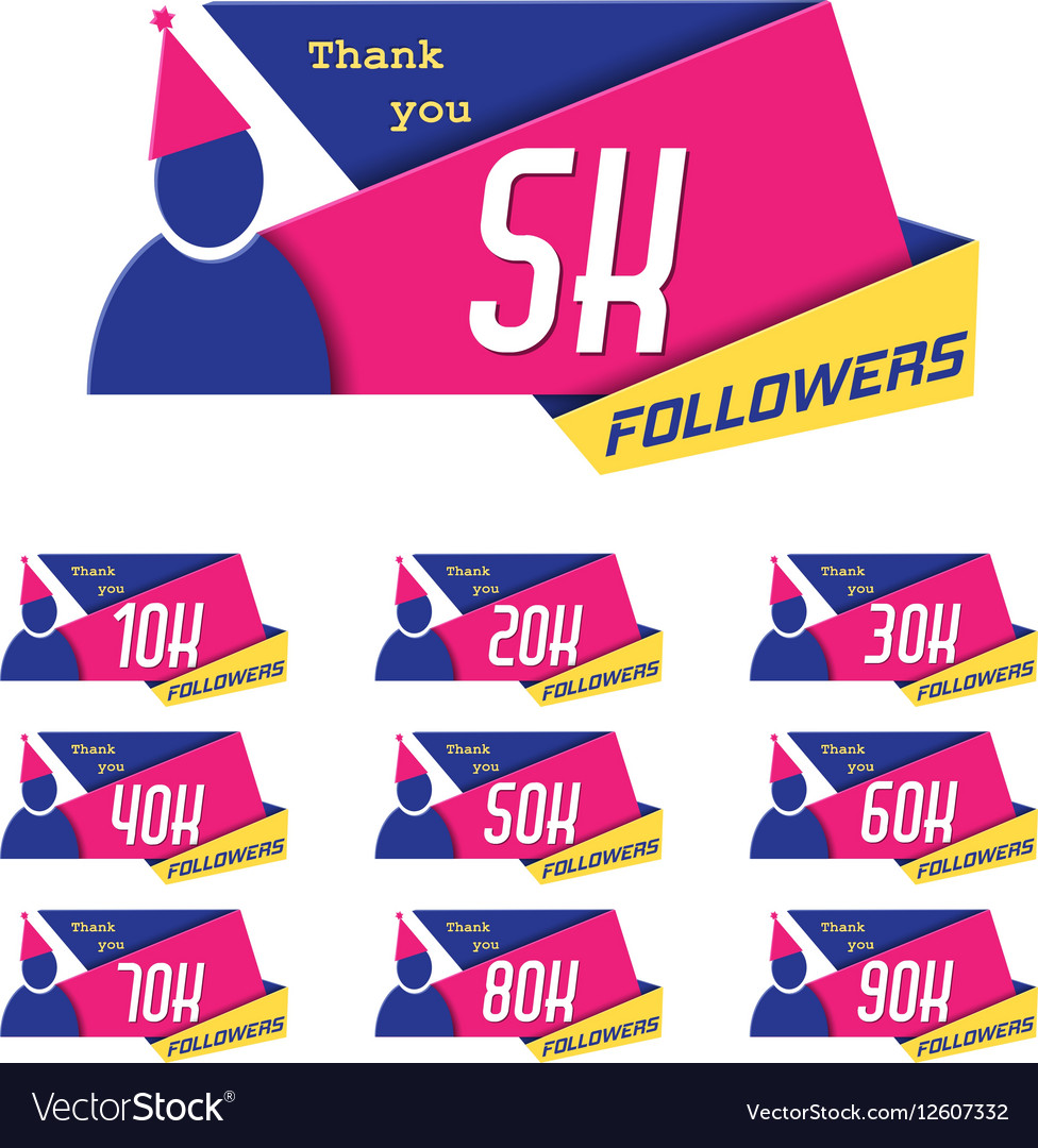 Followers poster design Royalty Free Vector Image