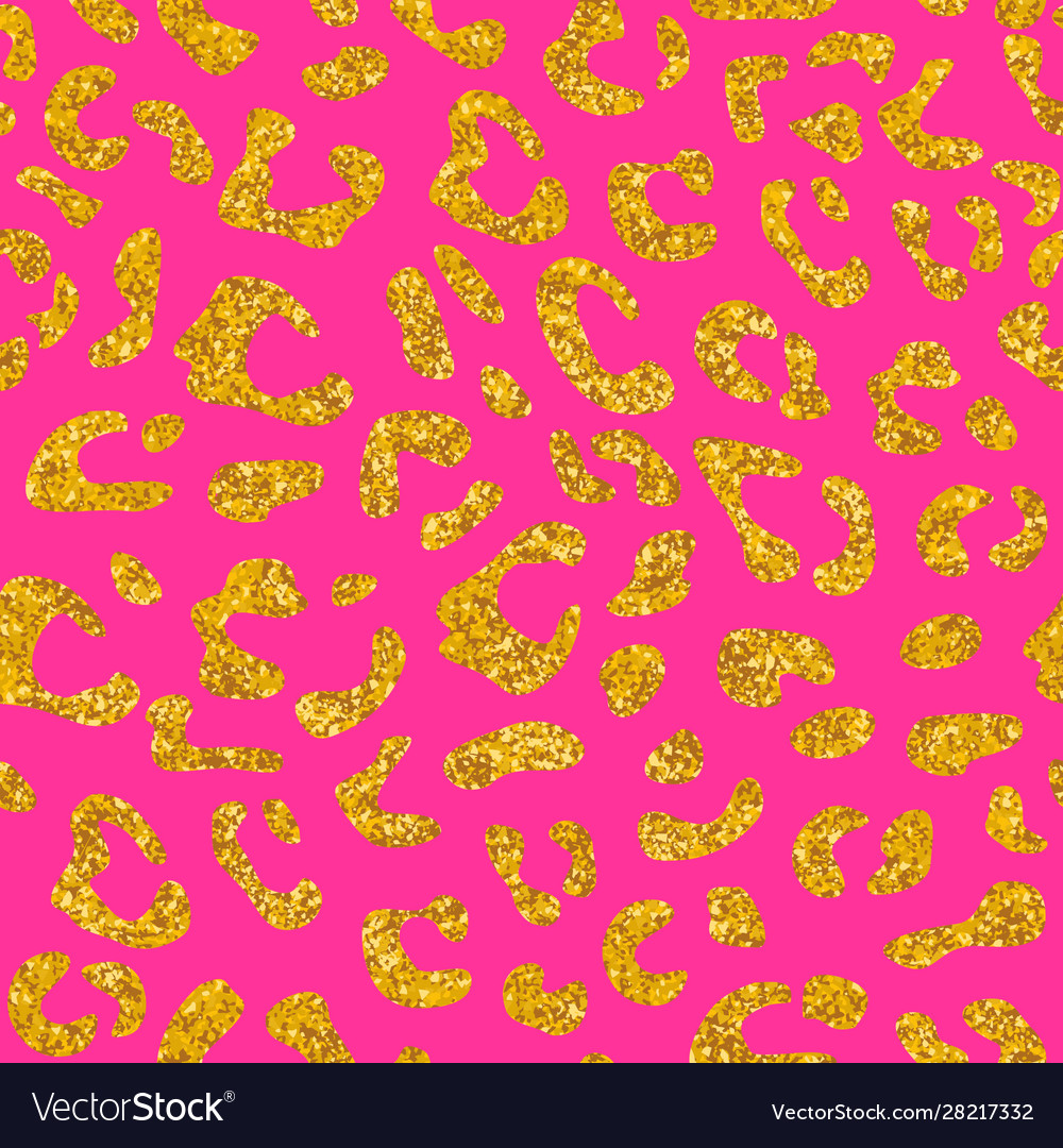 Golden Leopard Print Seamless Pattern