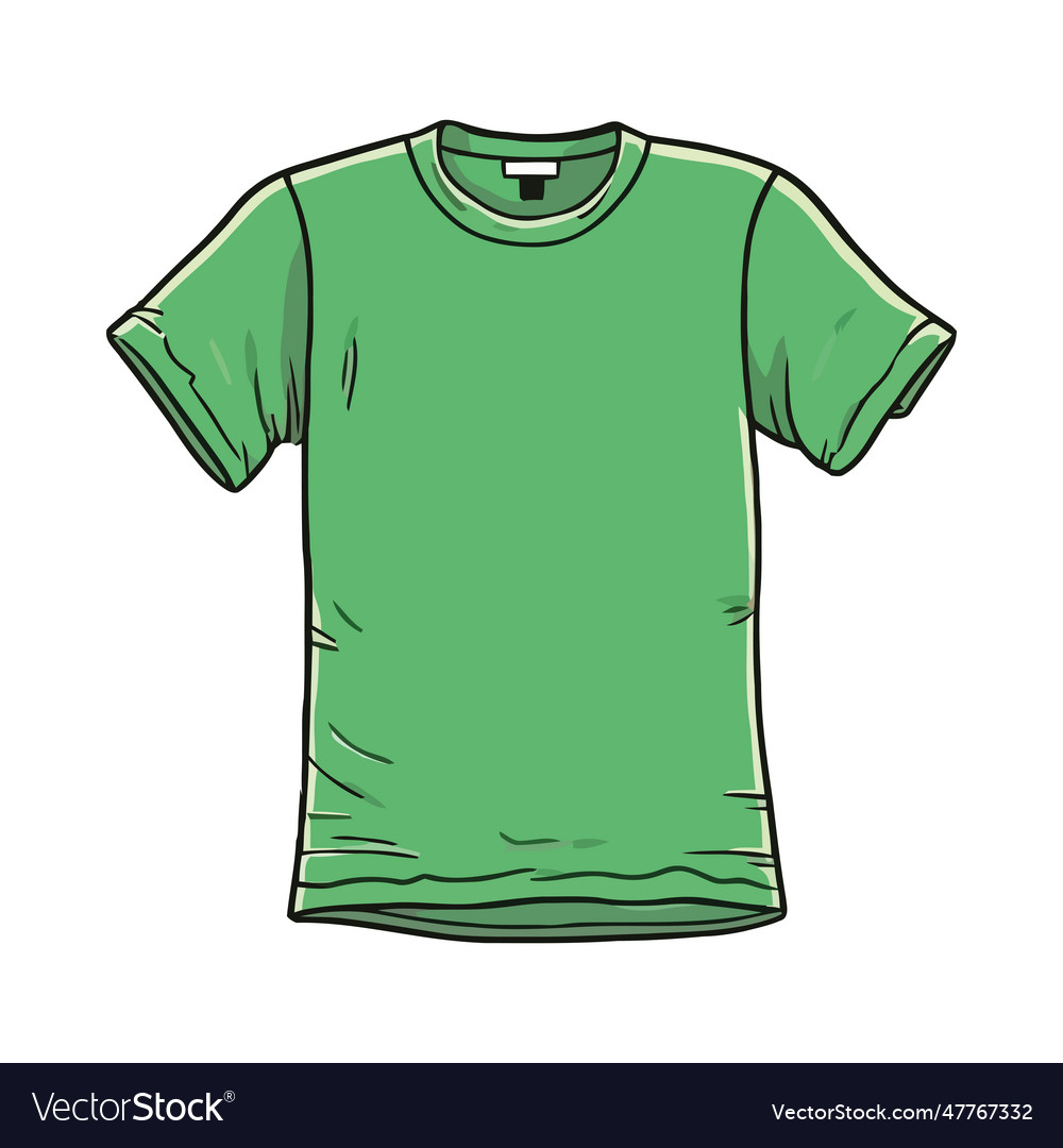 Green Shirt Design On White Royalty Free Vector Image