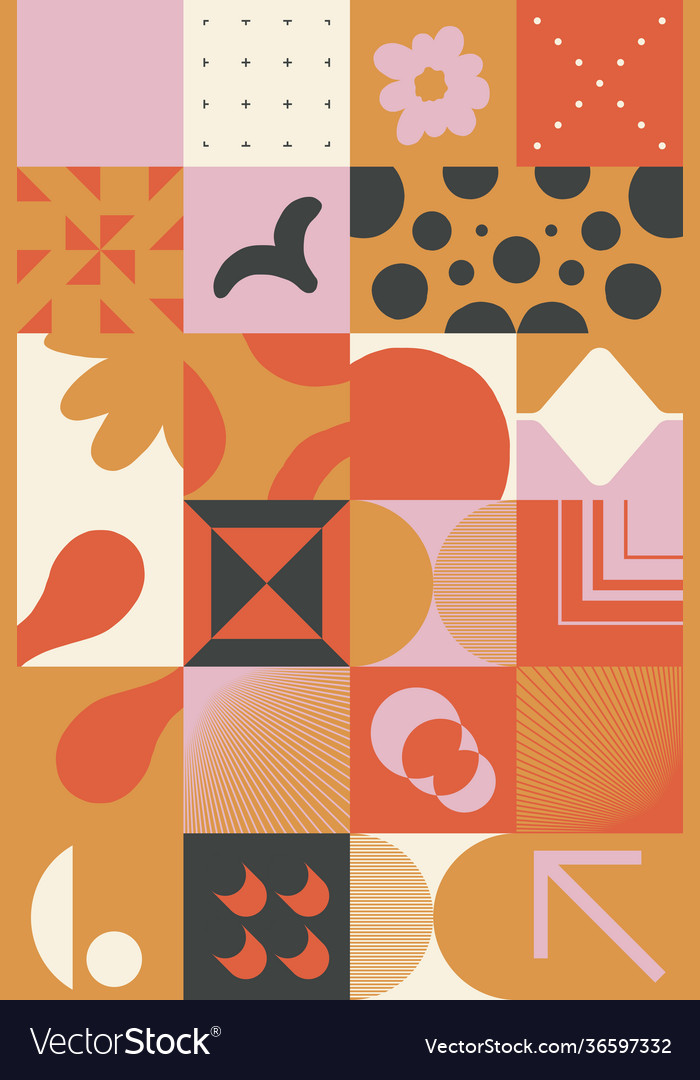 Hand-drawn abstract pattern design vector image Hand-drawn abstract pattern design