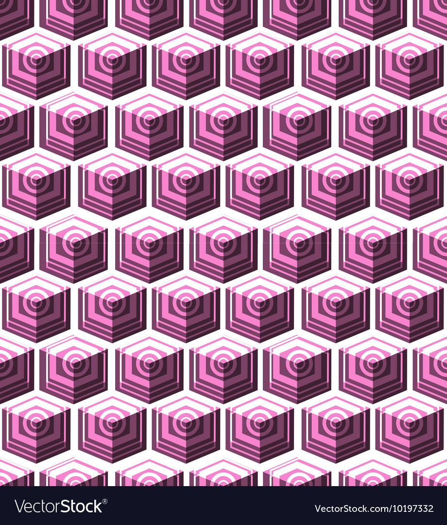 Isometric cubes seamlessly repeatable pattern 3d