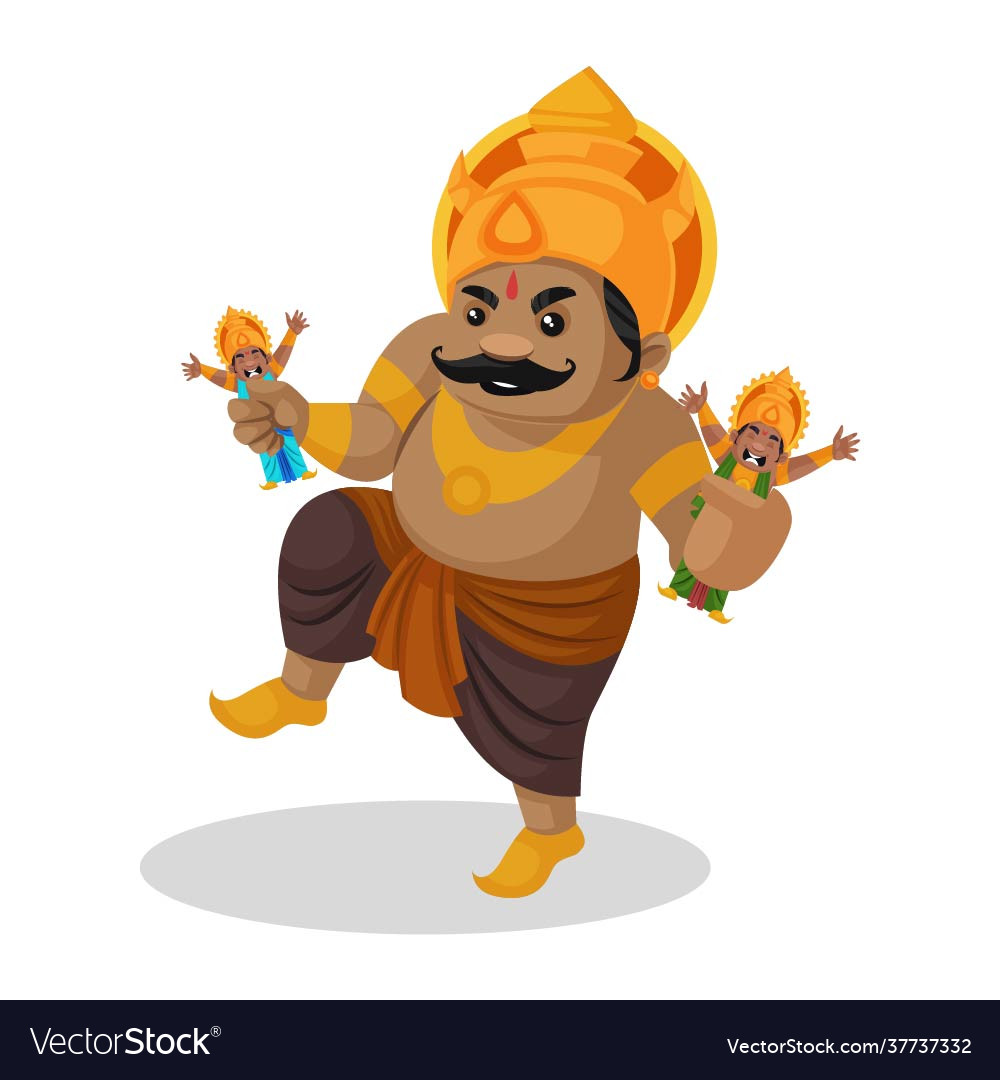 Kumbhakarna cartoon character Royalty Free Vector Image Kumbhakarna cartoon character Royalty Free Vector Image
