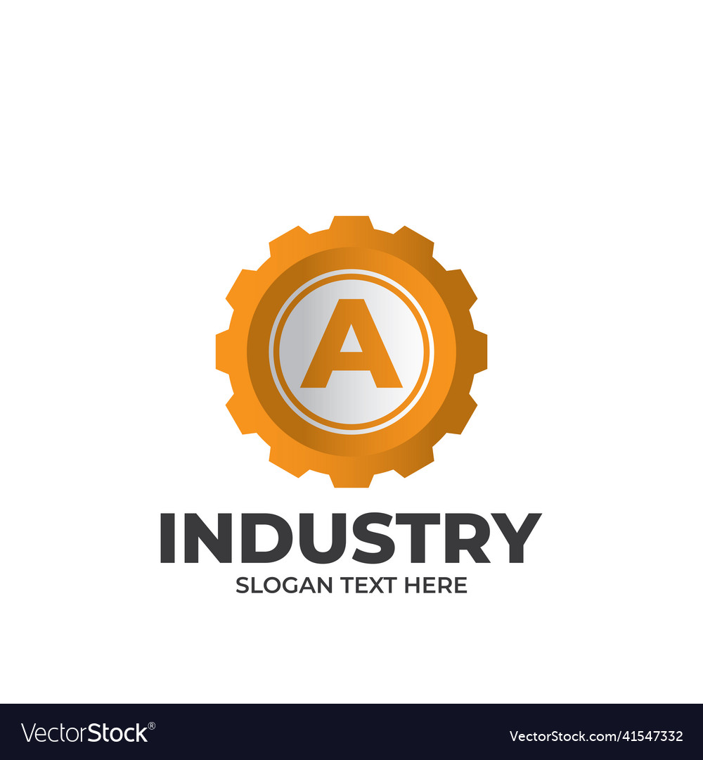 Letter a industrial logo modern mechanic