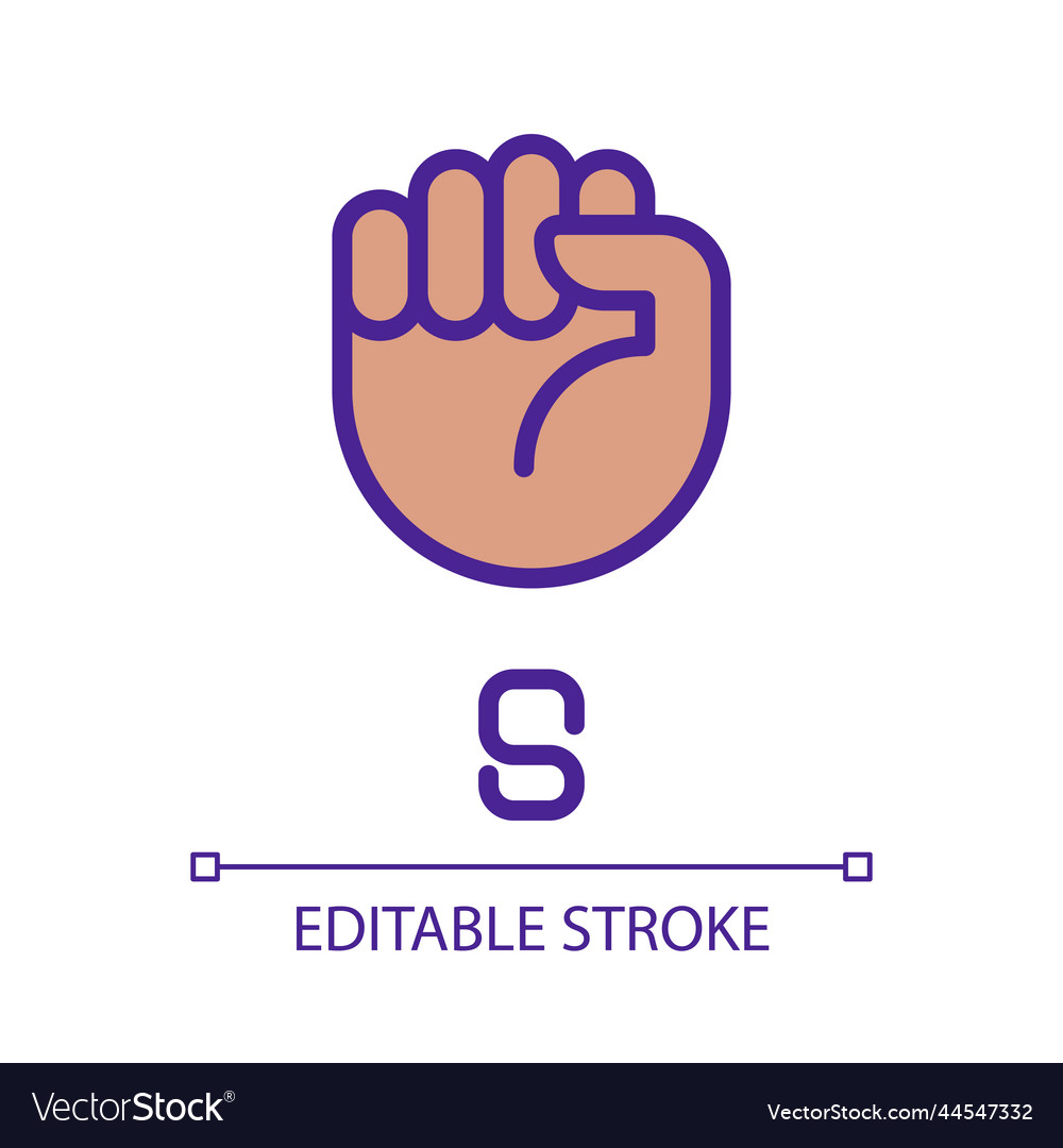 Letter s in american sign language pixel perfect