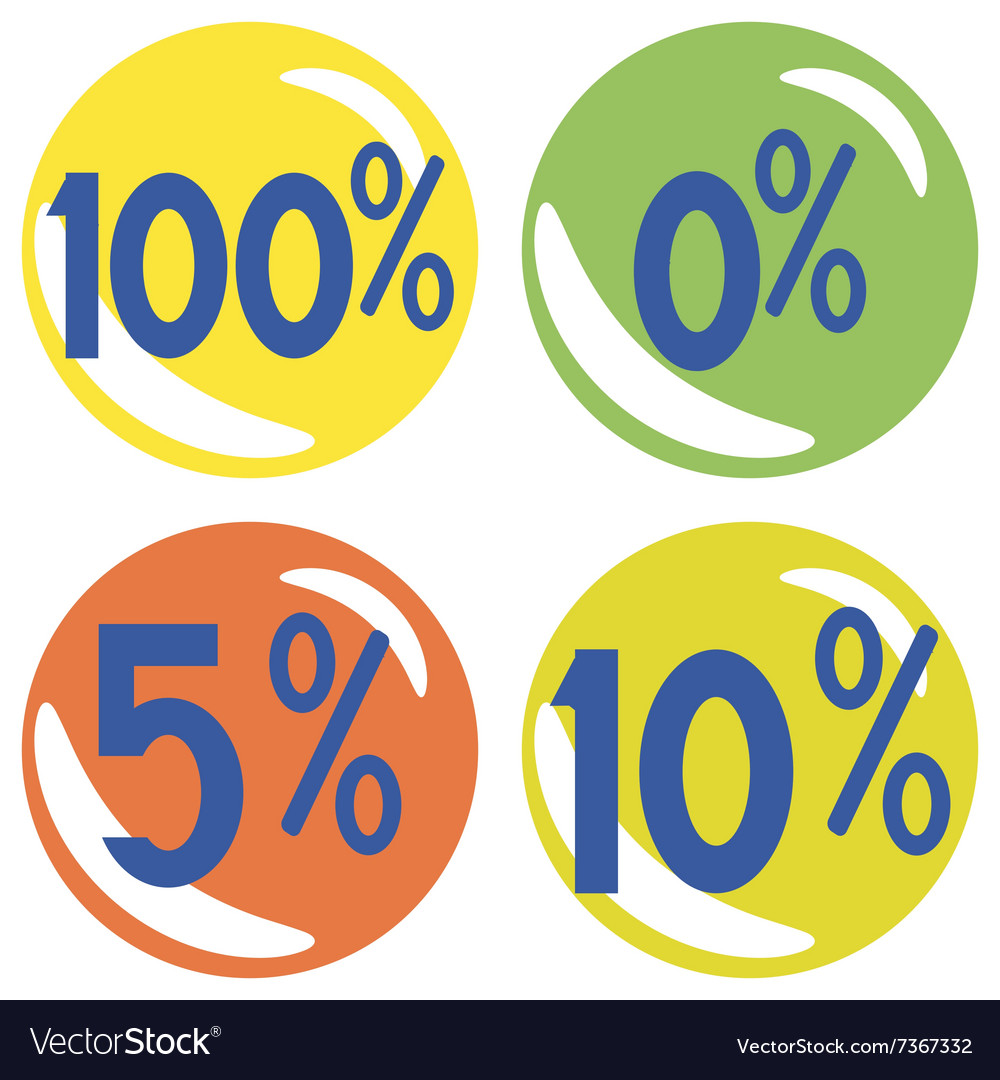 Monochrome icon set with numbers percentages