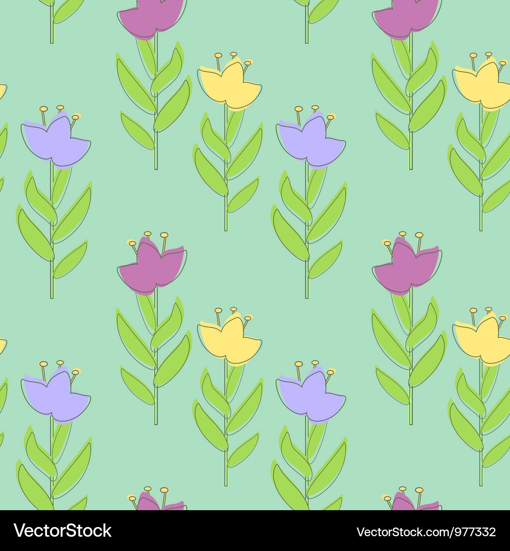 Seamless floral patterns Royalty Free Vector Image