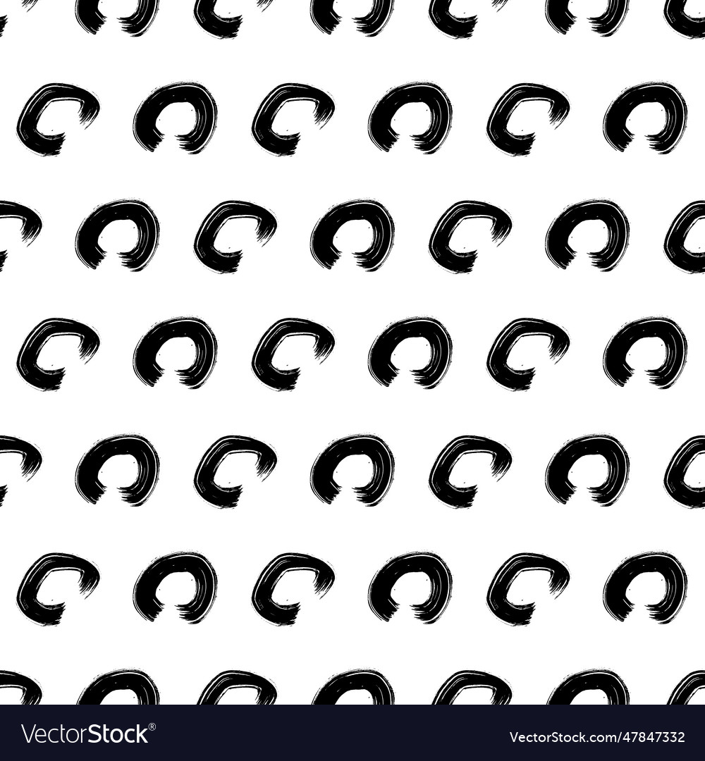 Seamless pattern with sketch circles shape Vector Image Seamless pattern with sketch circles shape