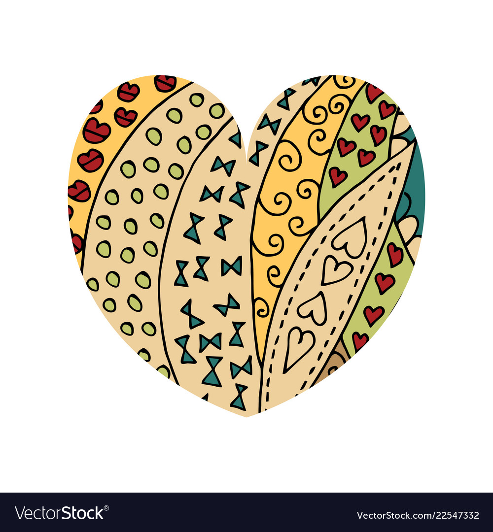 Shape of heart tangle pattern