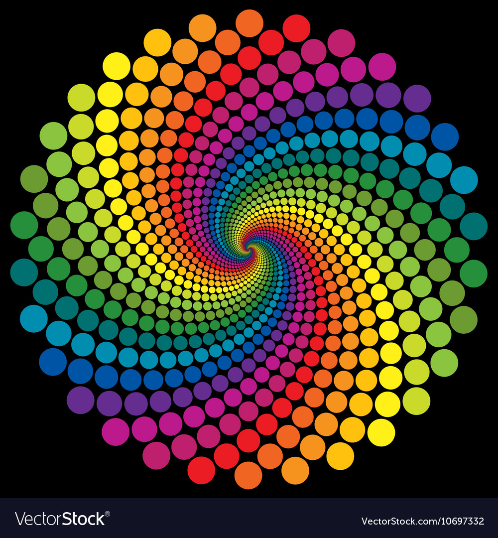 Swirly wallpaper rainbow background Royalty Free Vector