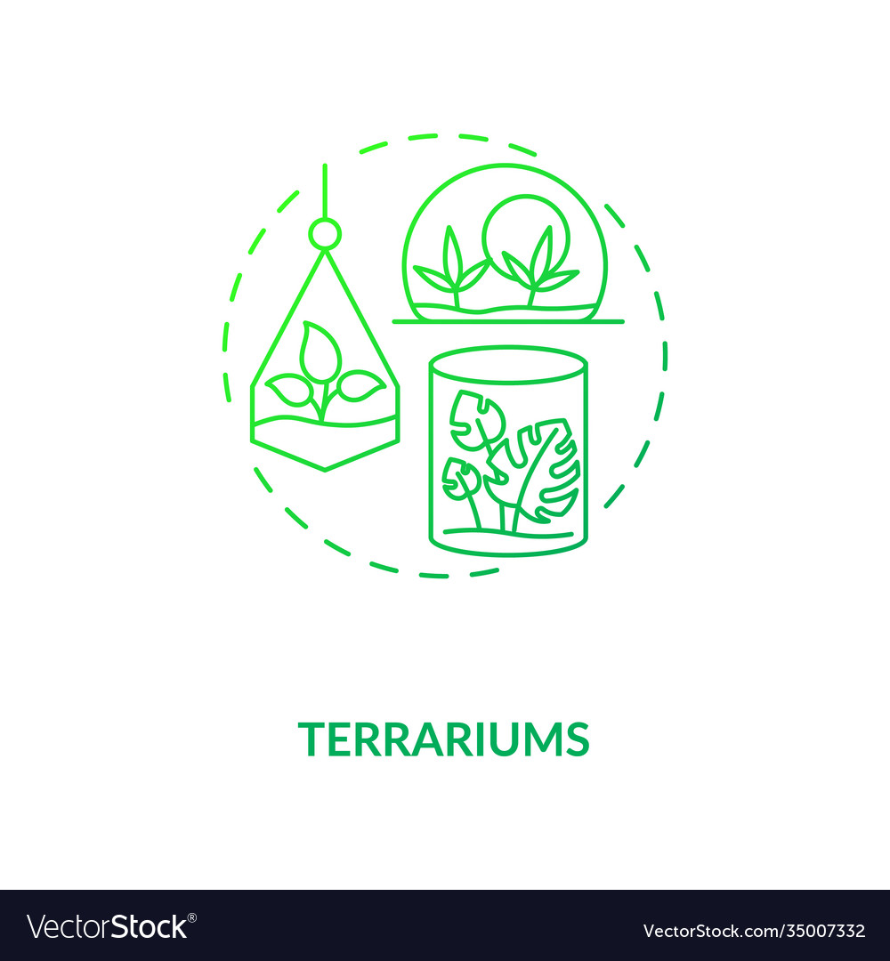 Terrarium green concept icon