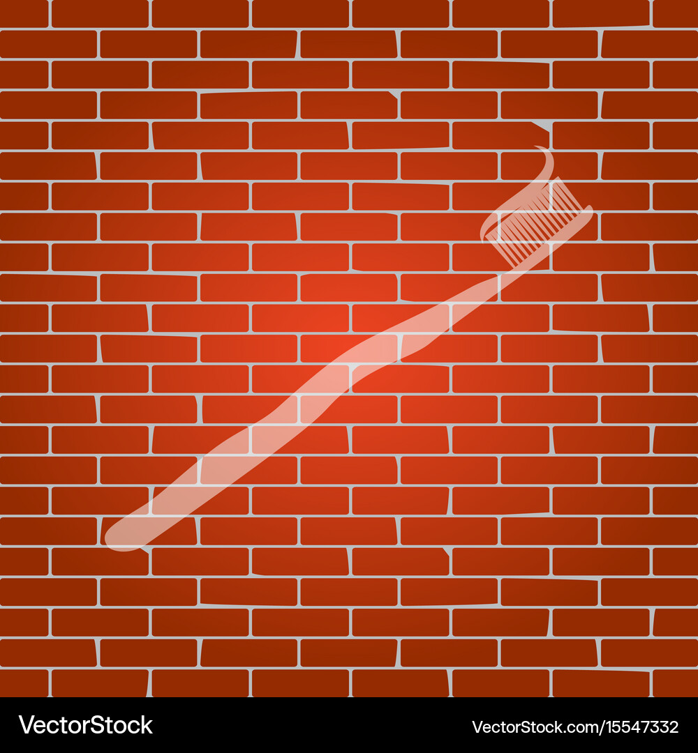 Toothbrush with applied toothpaste portion Vector Image