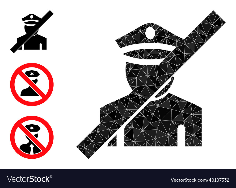 Triangle filled frorbidden police icon