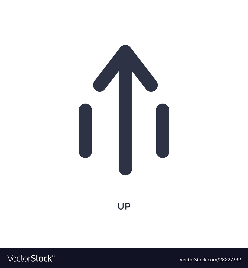 Up icon on white background simple element from