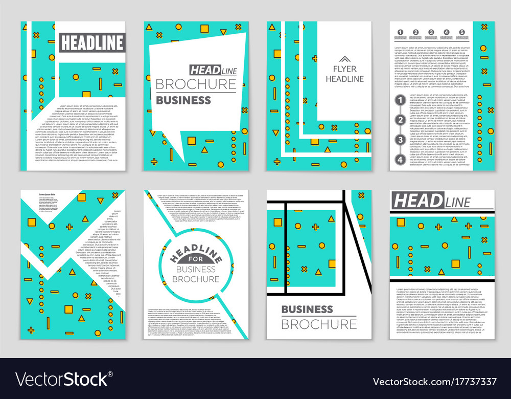 Abstract layout background set for art