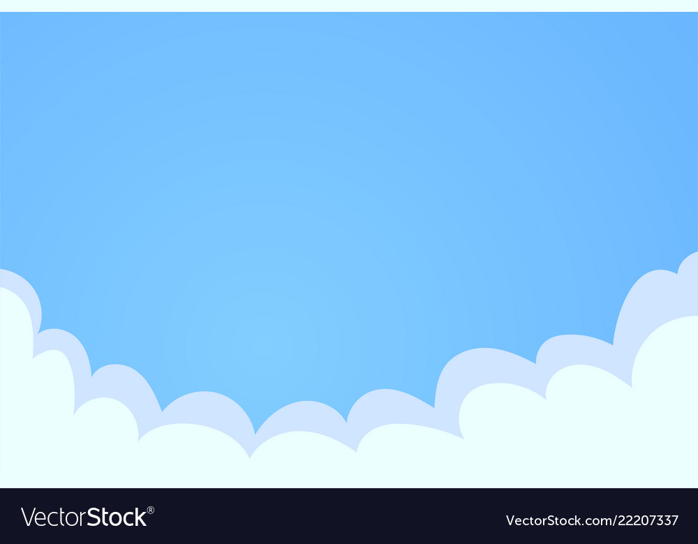 Blue sky with white clouds background cloud Vector Image