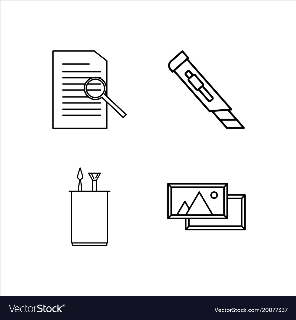 Design and studio simple linear icon setsimple