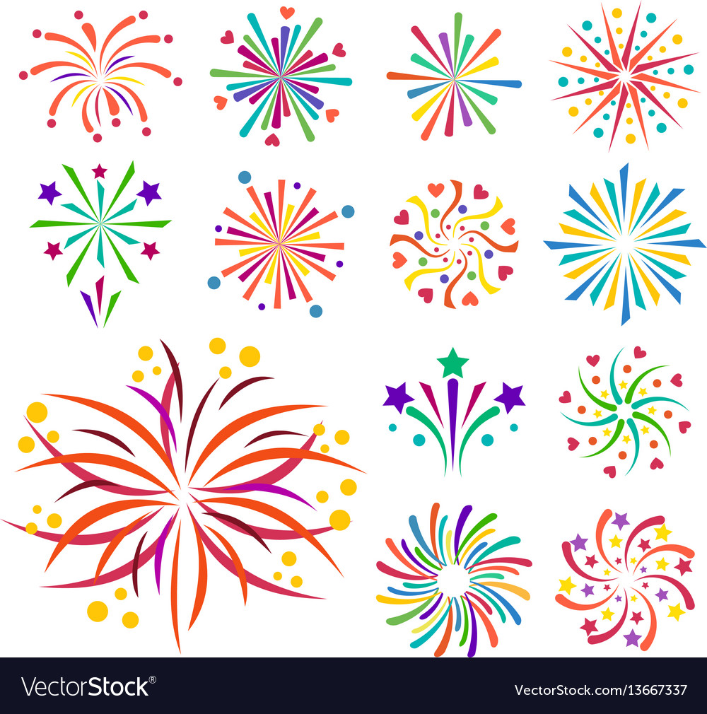 Firework icon isolated Royalty Free Vector Image