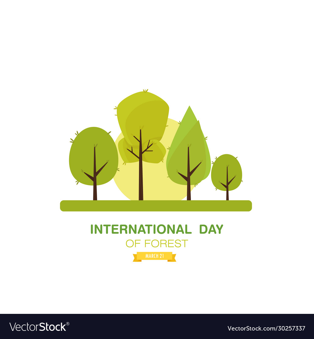 Forest day poster Royalty Free Vector Image VectorStock