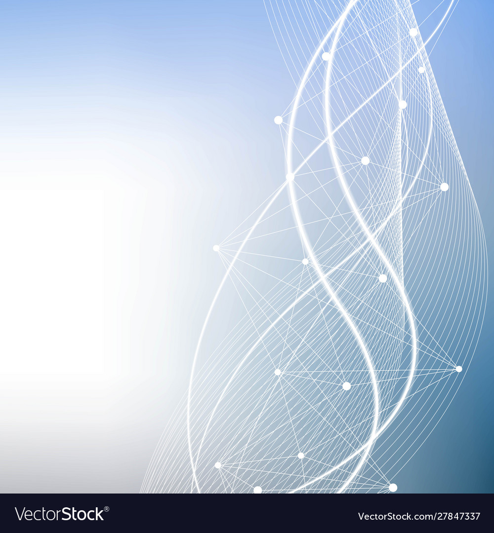 Geometric abstract background with connected line