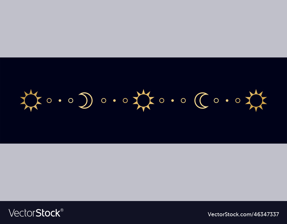 Gold celestial separator with sun stars moon