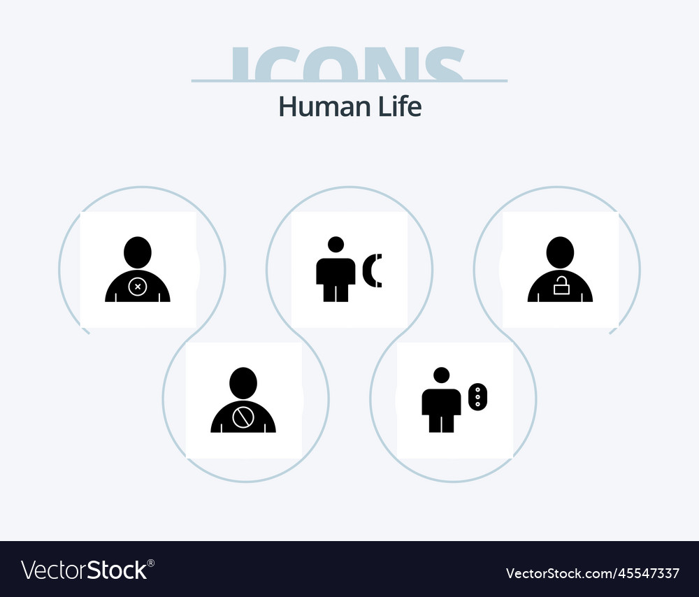 Human Glyph Icon Pack 5 Design-Info Call