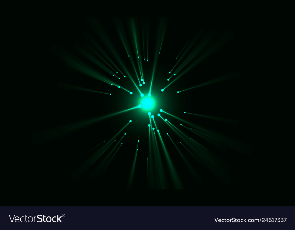 Laser Beams Of Green Emitted In Different Vector Image