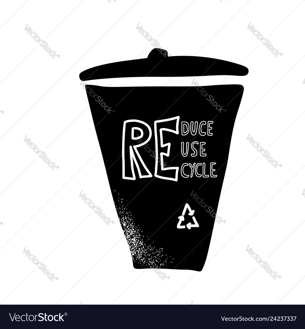 Reduce reuse recycle concept design vector image Reduce reuse recycle concept design