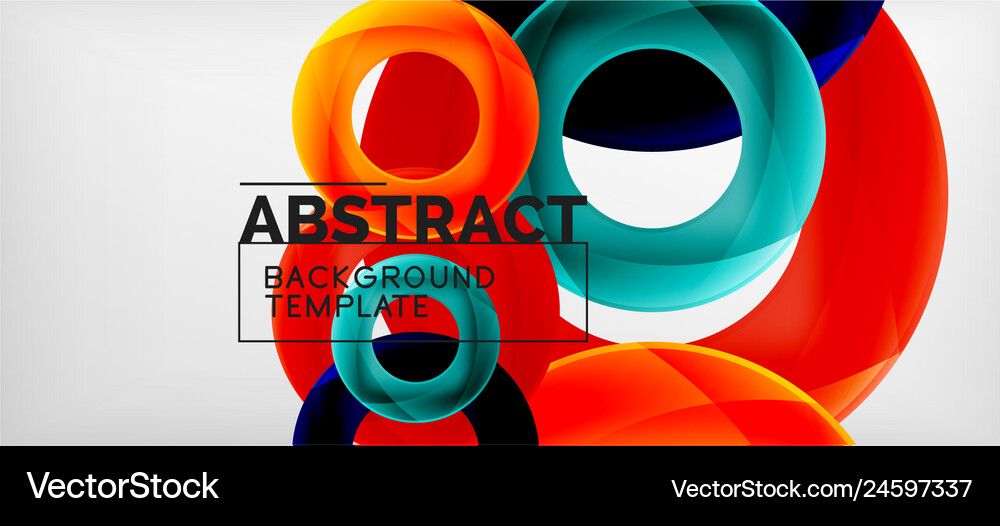 Rings abstract background Royalty Free Vector Image