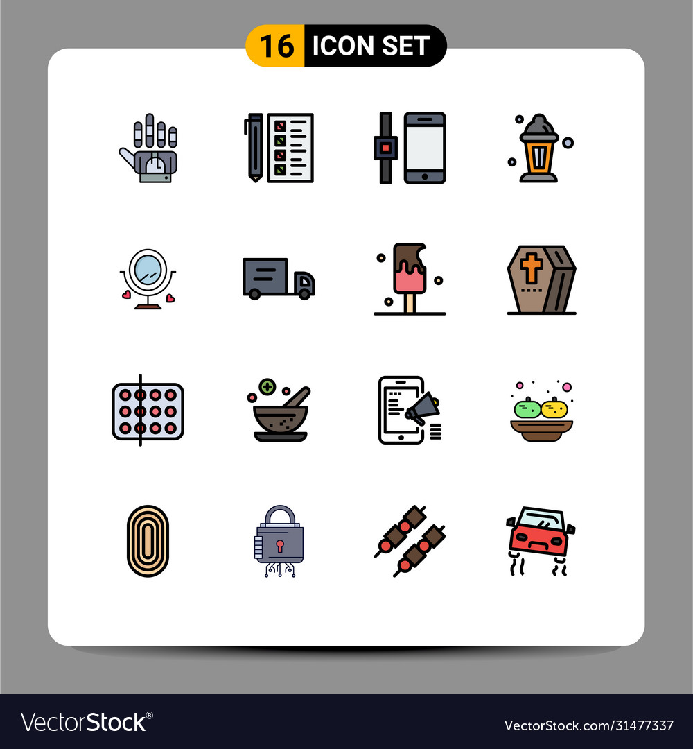 Universal icon symbols group 16 modern flat