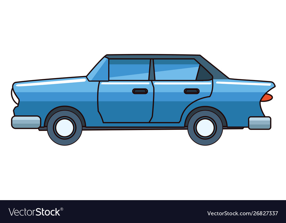 Vintage classic sedan car vehicle Royalty Free Vector Image