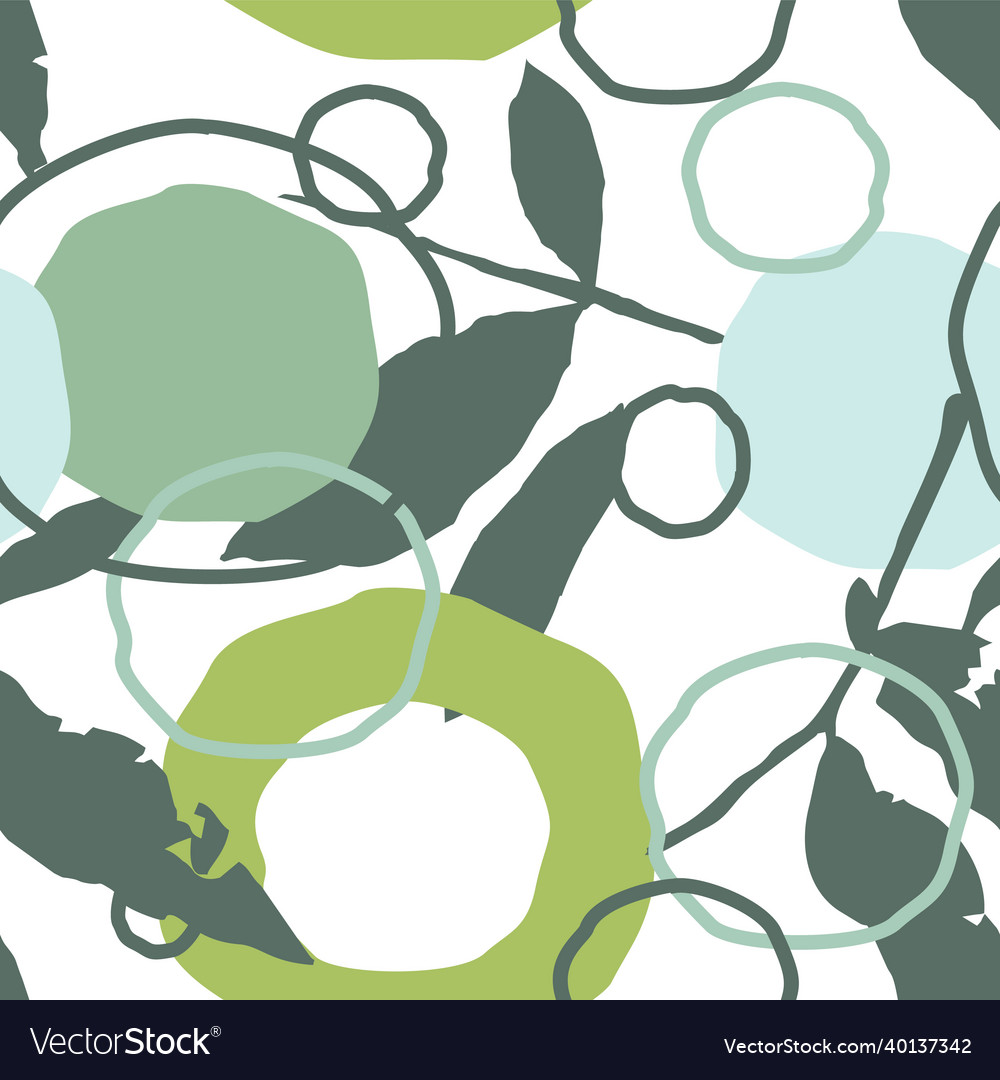 Abstract seamless pattern with leaves