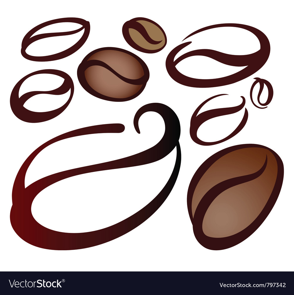 Download Coffee Beans Royalty Free Vector Image Vectorstock